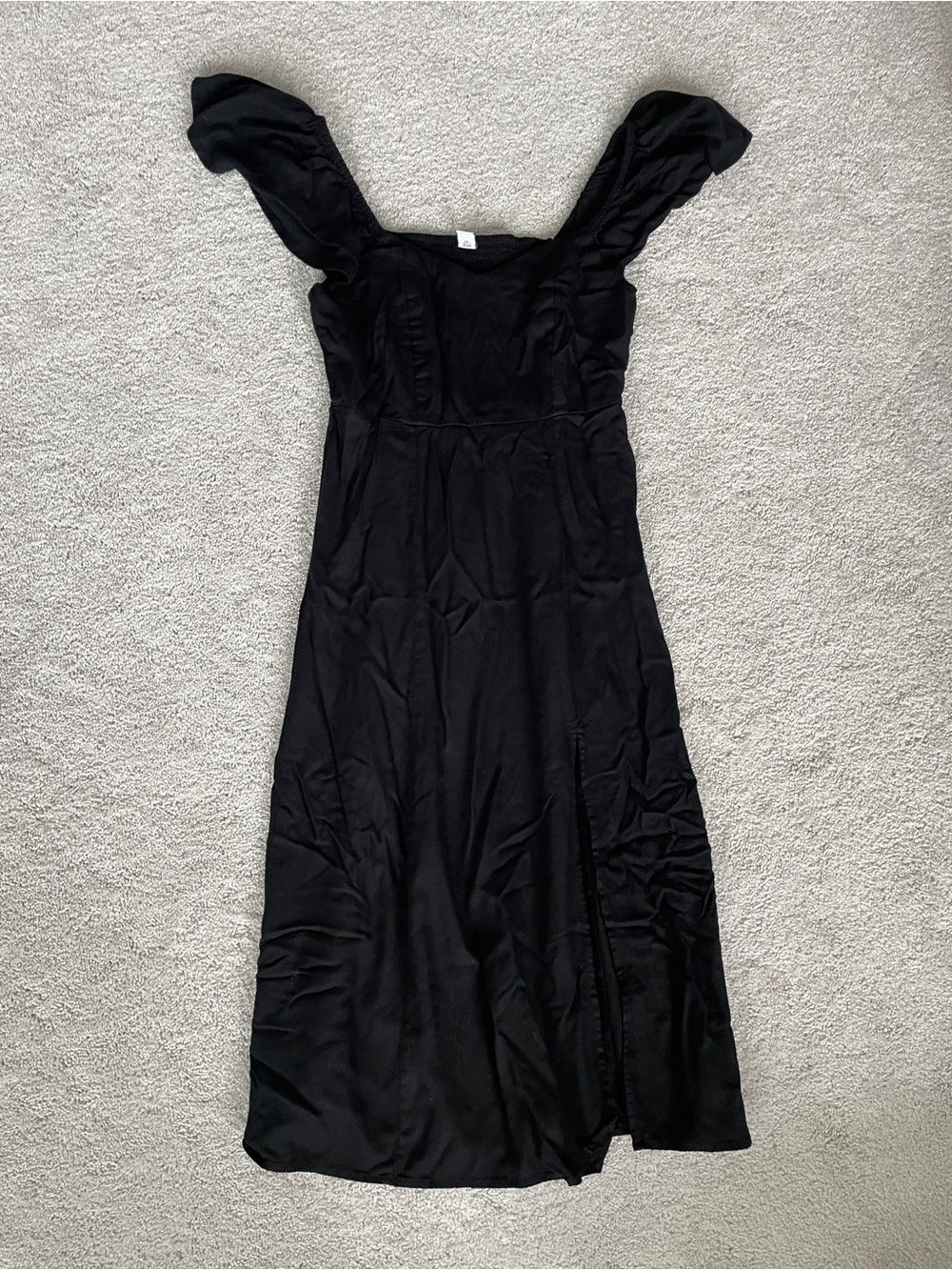 Old Navy Flutter Sleeve Midi Dress With Sweetheart Neckline and Slit